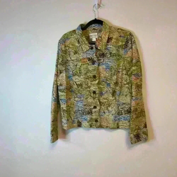 Christopher and Banks Designer Fall Woodland Blazer size L - Picture 1 of 4